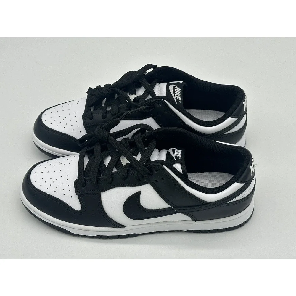 Size 9 *Refurbished by Nike* Dunk Low Retro Black White 